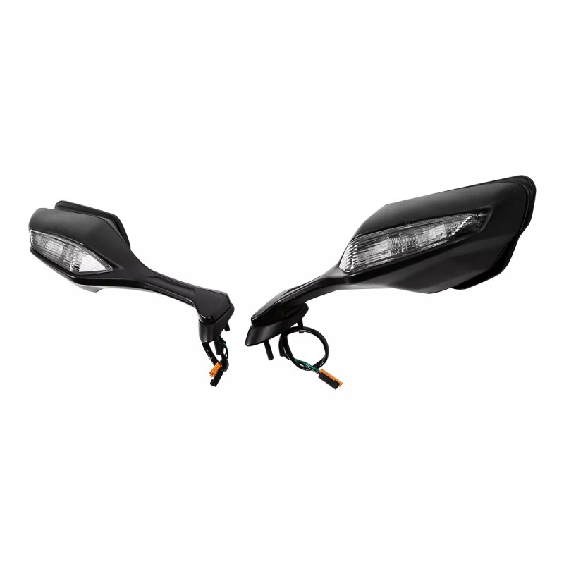 TCMT Rear View Mirrors LED Turn Signals Fit For Honda