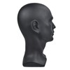MIAOMANZI PVC Mannequin Head Black Male Manikin Dummy Stand Model