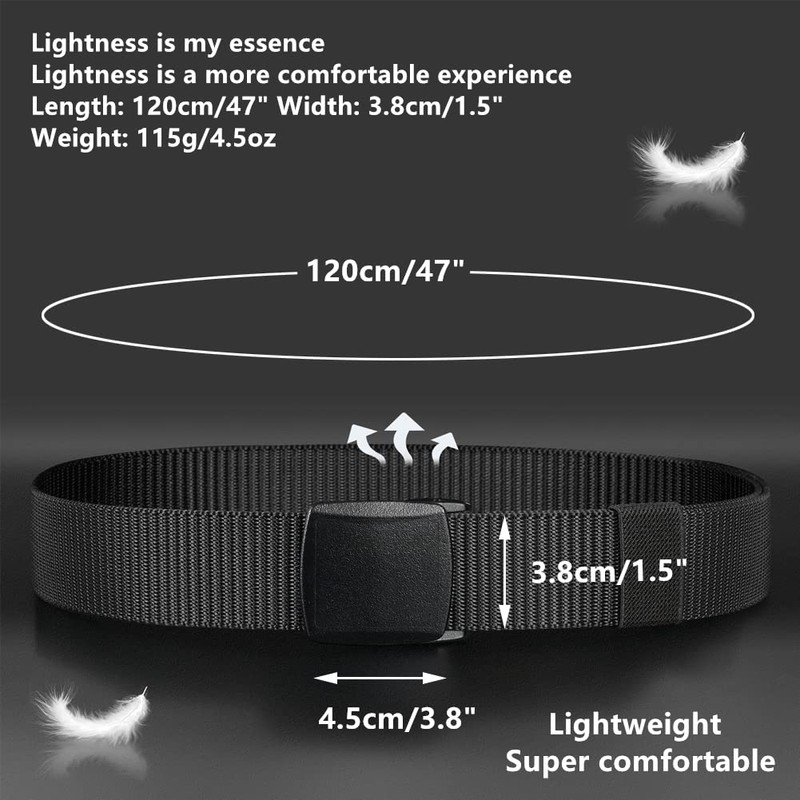 Ginwee 5 Pack Nylon Military Tactical Belt Webbing Canvas Outdoor