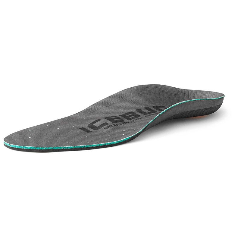 Icebug Comfort Insoles with Dynamic Arch Support, Charcoal Medium Arch,