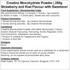 Creatine Monohydrate Powder - All Flavours - Micronised (250g, Strawberry