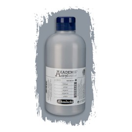 Schmincke - Akademie Acrylic Colour, Silver, 500 ml, 23800028, Fine Artist Acrylic Paint, Brilliant, Highly Lightfast and Cadmium-Free, for Acrylic Painting, Mixed Media