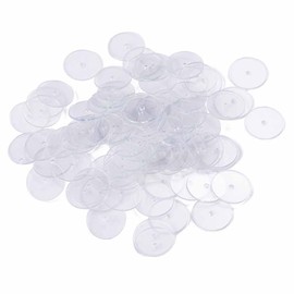 100 Pcs Clear Plastic Discs to Stabilize Earrings, 10mm Earring Back Disc Pads for Earrings Studs