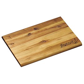 Kesper Brotzeitbrett aus Akazienholz mit Einbrand - Motiv Brotzeit / Vesperbrett / Brotzeitbrett