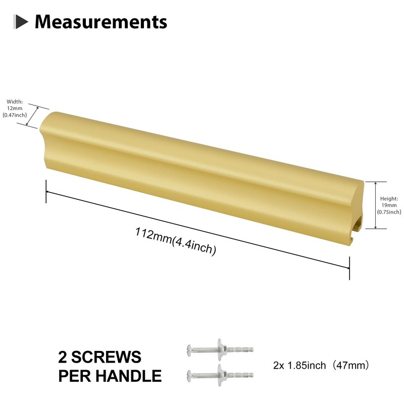 Peaha 10 Pack Adjustable Cabinet Pulls Overall length 102mm(4inch) Matte