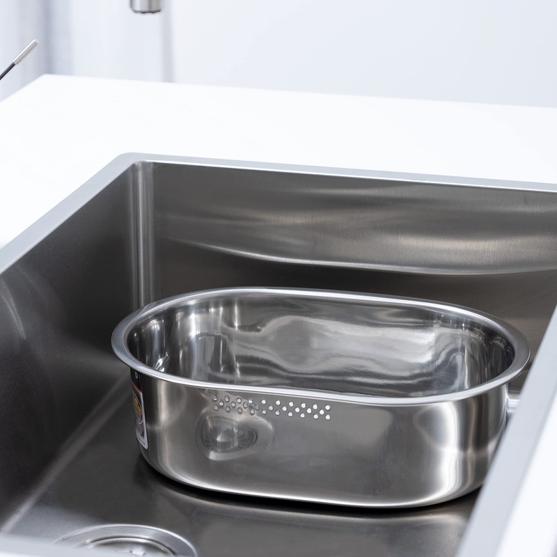 Pearl Metal Atto Aqua HB-4147 Slim Oval Wash Tub 13.4×9.1
