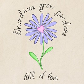 CafePress Grandmas Grow Gardens Full Of Tote Bag Natural Canvas Tote Bag, Reusable Shopping Bag