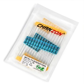 Chanzon 30pcs 2W 6.2Ω Ohm 6r2 Metal Film Fixed Resistor 0.01 ±1% Tolerance 6.2R MF Through Bore Resistors Current Limiting Rohs Certified Resistor