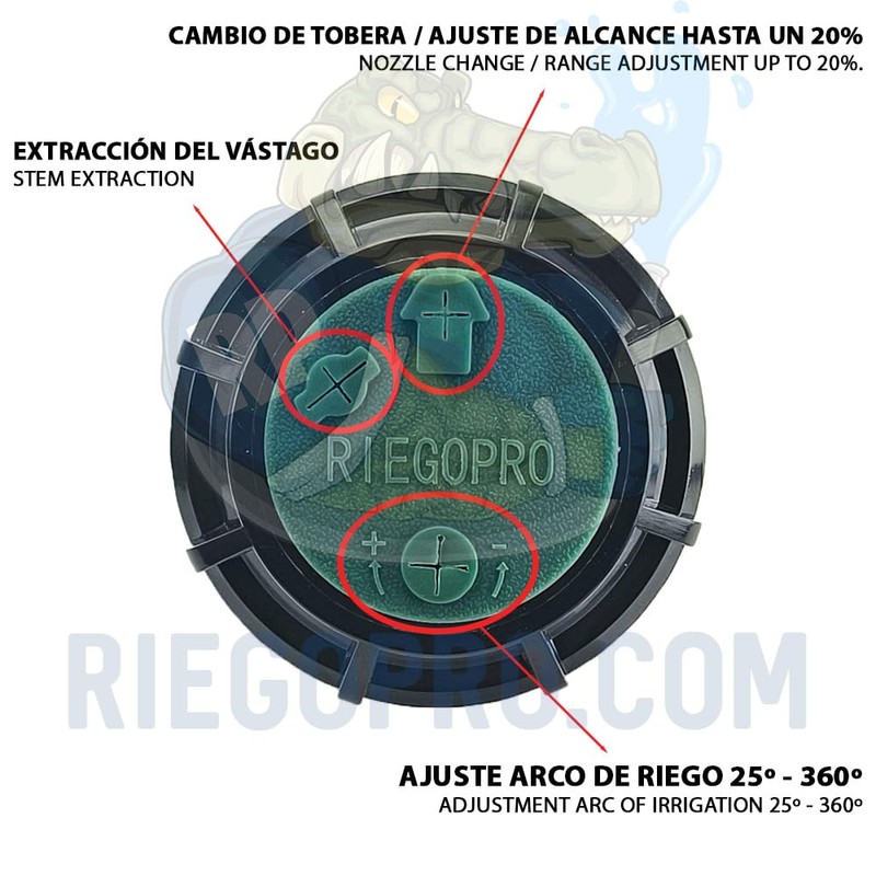 Riegopro RP-500 3/4 Inch Female Lawn Sprinkler Range 7.5-14 m