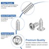 sourcing map Hex Socket Self Tapping Screws, M4 x 10mm