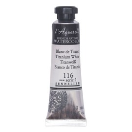 Sennelier l'Aquarelle Watercolor Tubes 10ml - Titanium White 10ml Tube
