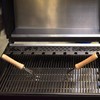 Universal handles, stainless steel grill grate lifter, removable, robust for
