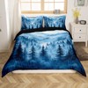 Erosebridal Boys Blue Forest Comforter Cover Twin,Rustic Woodland Pine Tree