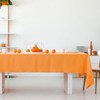 Whaline 16Pcs Orange Plastic Tablecloth 4 Orange Rectangle Table Cover