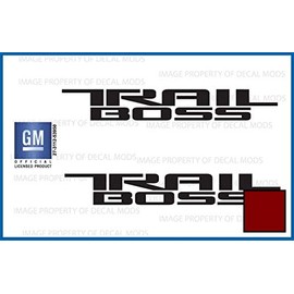 Decal Mods Trail Boss Replacement Decal Sticker for Chevy Silverado die-Cut (2019-2024) Bed Side 1500 2500 HD (Set of 2) Dark Red - CDR