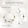 LELOUCHY Infinity Square Cut Peridot Green Birthstone Bracelet 925 Sterling