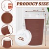 JarThenaAMCS 100Pcs Brown Disposable Coffee Cups with Lids 4 Gradient