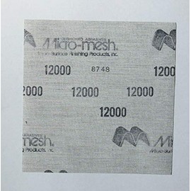 Micro-Mesh Finishing Sheet 1 Sheet 6'' x 6" 12000 grit Extra Fine Sandpaper Flexible Cotton Backing by MICRO - MESH