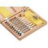 Watchmakers Screwdrivers Set Wood Box Case Repair Tool Spare Blades