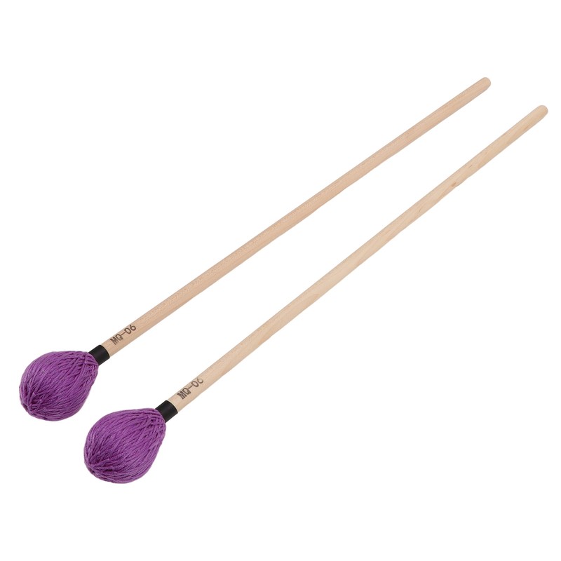 1 Pair Marimba Mallets Medium Hard Yarn Head with Maple