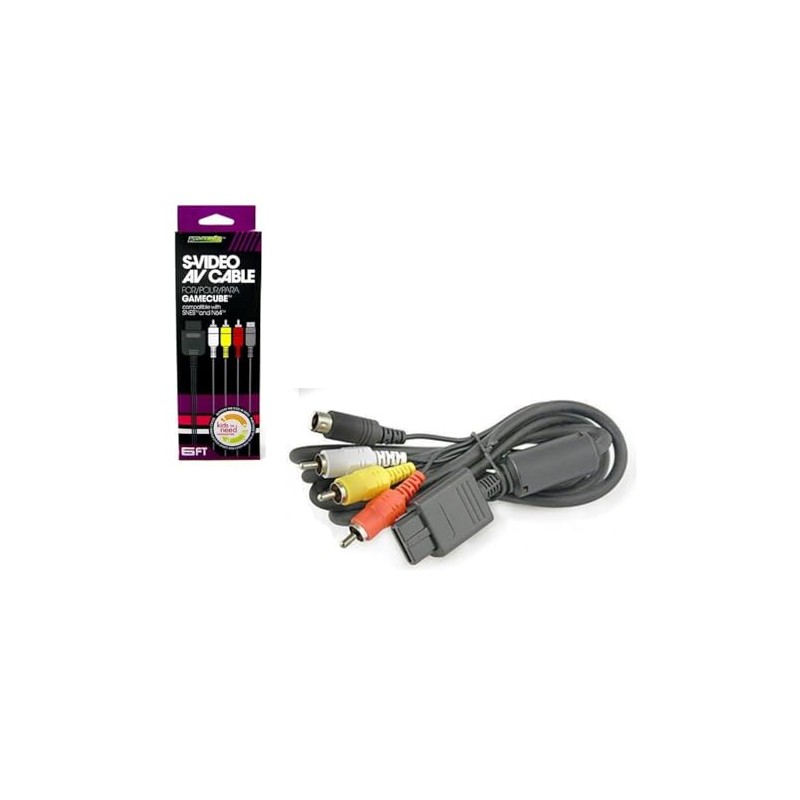 [アウトレット・ジャンクション] GC/N64/SFC S+ステレオAVケーブル 180cm [600080]