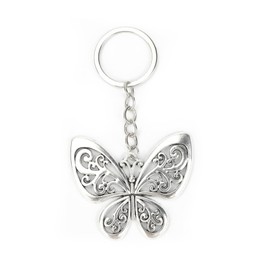 MUCOOS Silver Butterfly Keyring, Hollow Butterfly Design, Exquisite Bag Decoration, A Friendship Gift for Women, Small and Exquisite, Silver4, S