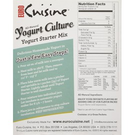 Euro Cuisine RI1020 All Natural Yogurt Culture/Starter - (10-3gr Packet)