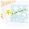 folia 40611 Creative Stencils Zoo, 6 Stencils Including Colouring Templates,