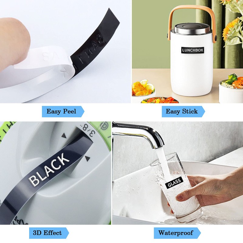 UniPlus Compatible Dymo Embossing Tape Replacement for Dymo Omega Tape
