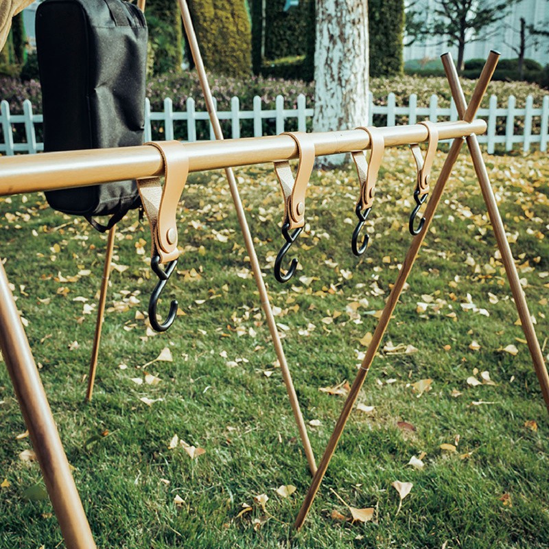 Camping Hanging Rack Portable Foldable Tripod Shelf for Light Tools