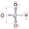 OriGlam 4-Way Multi-Functional Utilities Key Tool for Electric, Water, Gas