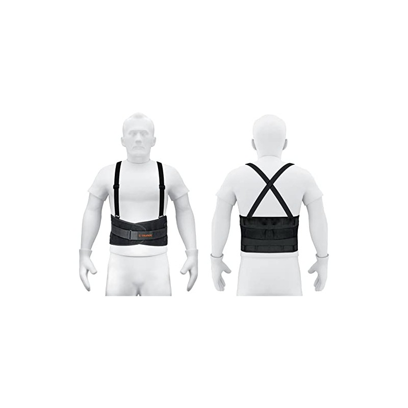 Truper FAJA-LX, Faja con tirantes ajustables, tercer cinturón, talla grande