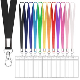 Cruise Lanyard for Ship Cards, 12 Pack, Lanyards with ID Holder, Colorful