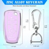 QBUC for Ford Key fob Cover with Keychain,Soft TPU Car