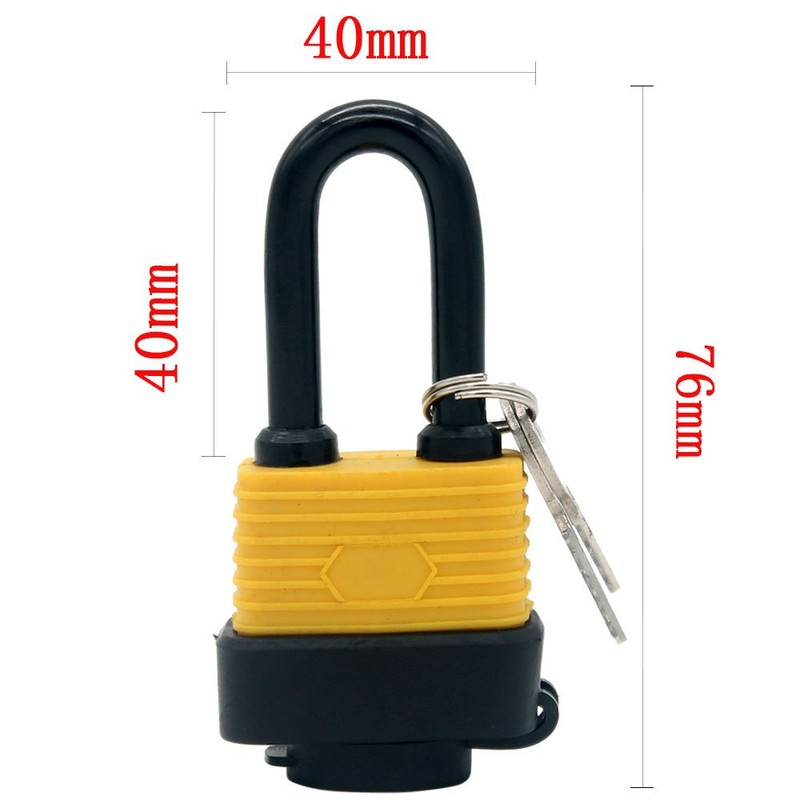 Long Shackle Padlock Waterproof Weatherproof Heavy Duty 2 Keys Per
