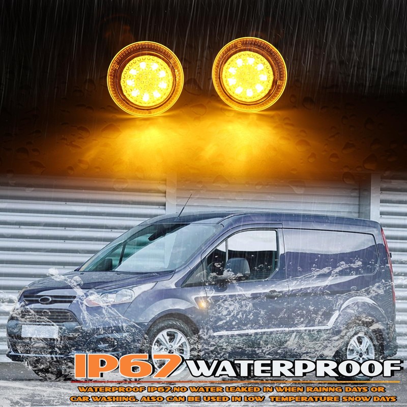 AreLokpri Side Marker Repeater Lights Compatible with 2010-2021 Ford Transit
