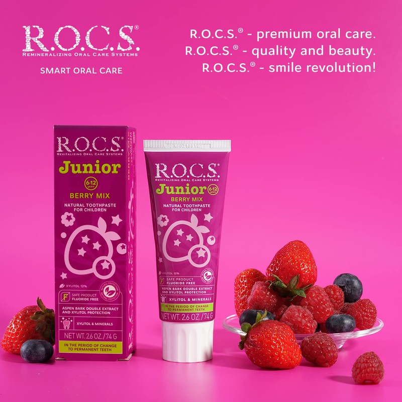 R.O.C.S. Junior Toothpaste - Enamel Whitening Teeth Gum Protection -