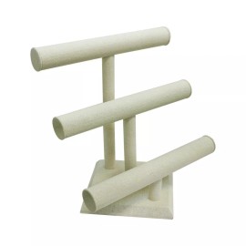 Unbranded Triple Round T-Bar Jewelry Display 12" x 10" Watches Necklaces Bracelets Holder