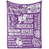 Theater Gifts Blanket for Girls, Women - 50" x 65"