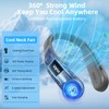 Kinhowly Portable Neck Fan,Personal Hands Free Bladeless Fan,360° Cooling Fan,LED