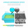 XOMOO Silicone Freezer Tray With Lid-Soup Freezer Container molds-2-cup Extra