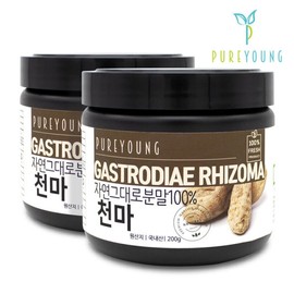 Pure Young Domestic Cheonma Powder 200g+200g Cheonma Cheonma Tea / 퓨어영 국내산 천마가루 200g+200g 천마 천마차