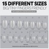 Almond Nail Tips 360PCS Short Nail Tips Nail Extensions Matte