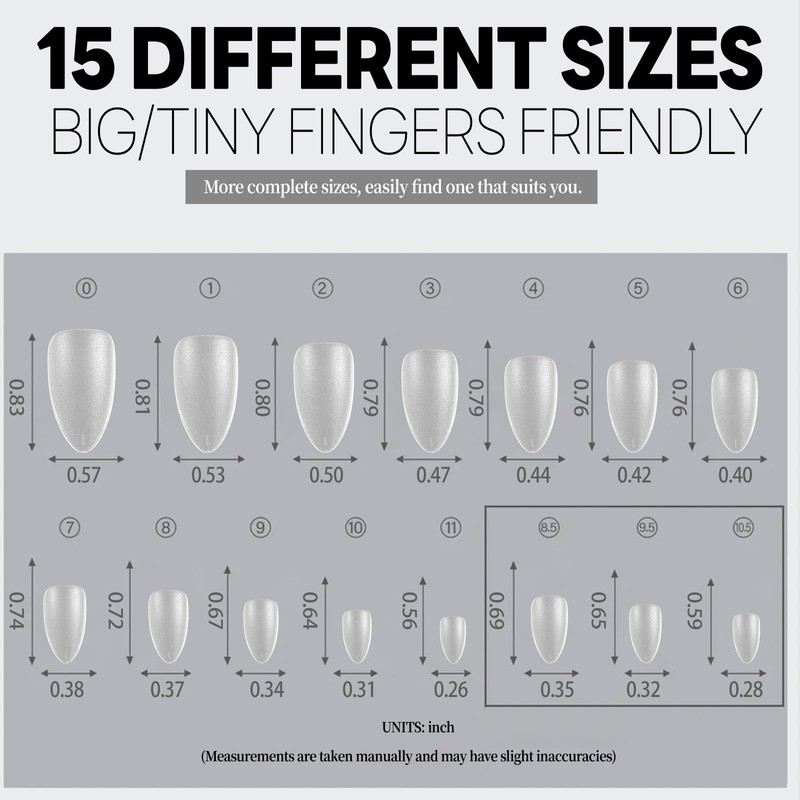 Almond Nail Tips 360PCS Short Nail Tips Nail Extensions Matte