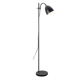 Aspen Creative 42002-01-1, Floor Lamp, Matte Black Finish, Size: 14-5/8" L x 9-7/8" W x 61-7/8" H, E26 Socket, Bulb Not Included