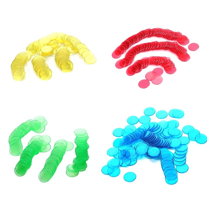 WINOMO 400 x Plastic Bingo Chip Markers - 4 Colours