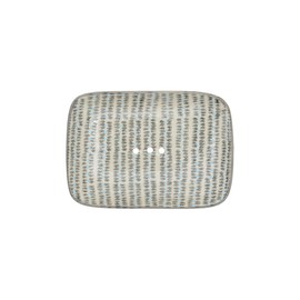 Tranquillo Ceramic LENE square soap dish with drainage holes 13,5 x 9,5 x 2 cm