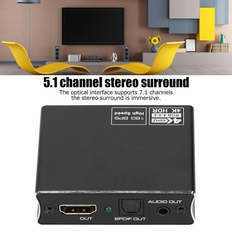 60hz Optical Fiber Audio Splitter Stereo Audio Stable Performance Audio