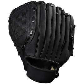 apott Black Baseball Gloves 11.5 inch Right Hand Softball Glove Adult Youth Baseball Mitt for Infielder Beginner, Left Hand Throw