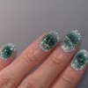 Green Pop Magnet Handmade Nail Tips - Short Square /